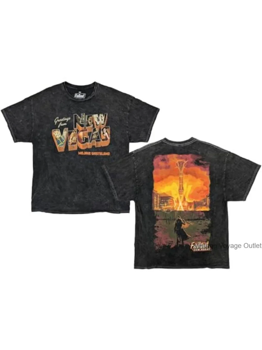 Men's Fallout New Vegas Graphic Tee 100% Cotton Short Sleeve Crew Neck